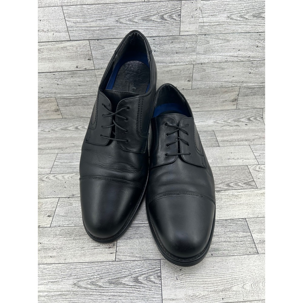 Florsheim Men Black Leather Comfortech Cap Toe Oxford Shoes 11827-001 Size 13D